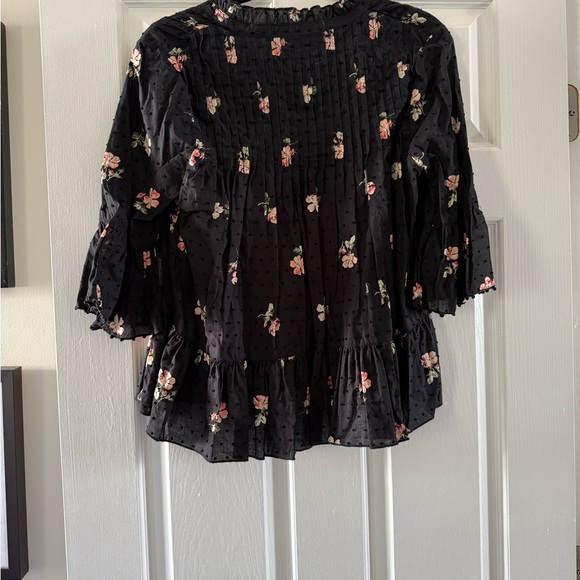 Ulla Johnson Black Floral Blouse - Picture 5 of 9